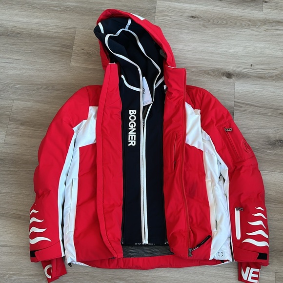 Bogner Jessy-D Down Ski Coat color fast red - Picture 12 of 14